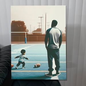 Father & Son’s moment Fine art Canvas 18 x 24